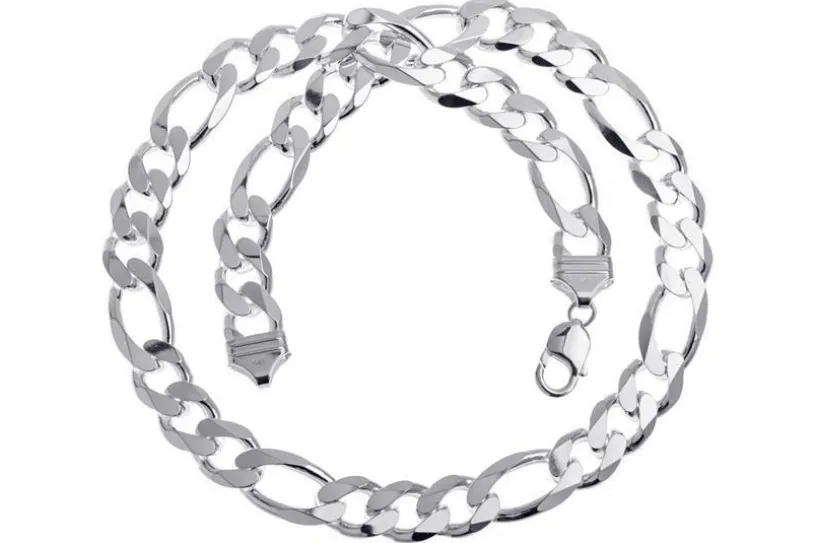 Figarokette 13mm - 925 Silber