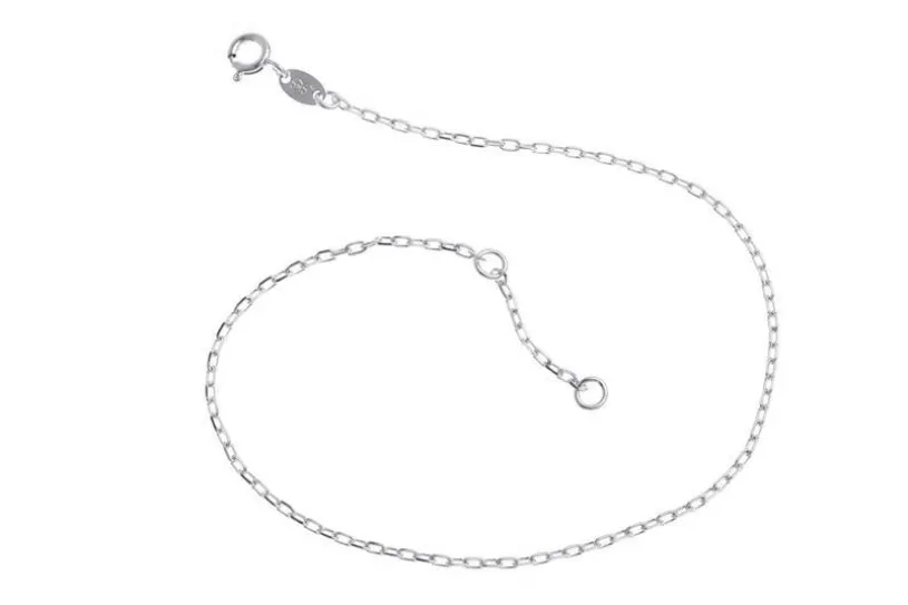 Fußkette Anker 1,7mm - 925 Silber, wahlweise mit Anhänger - 925 Silber