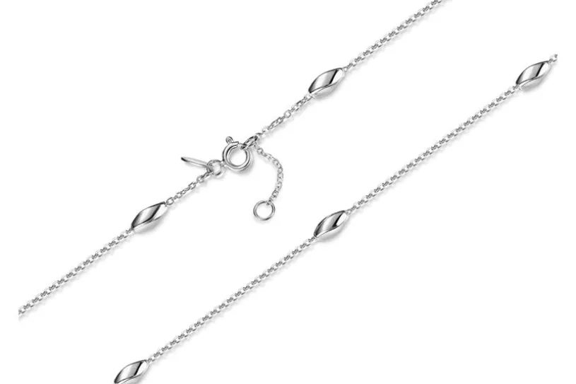 Fußkette Ankerkette 1,4mm mit Oliven - 925 Silber