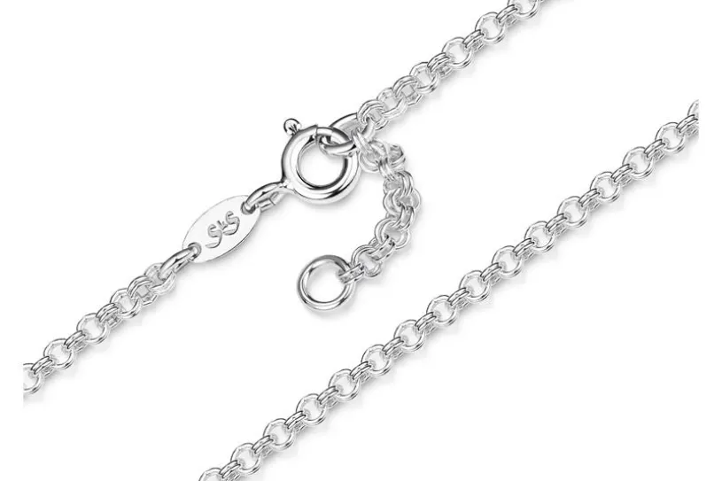 Fußkette Doppelerbse 2,4mm - 925 Silber