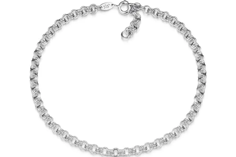 Fußkette Doppelerbse 3,6mm - 925 Silber