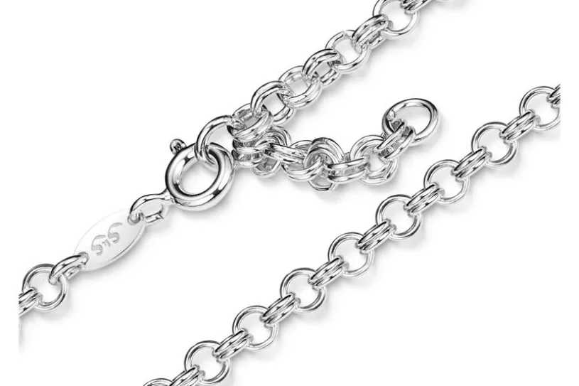 Fußkette Doppelerbse 3,6mm - 925 Silber