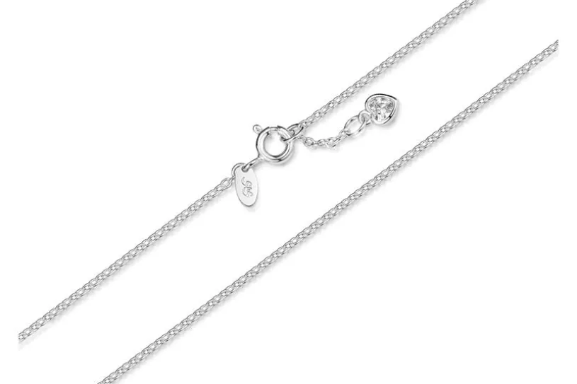 Fußkette Erbse 1,6 mit Herzanhänger - 925 Silber