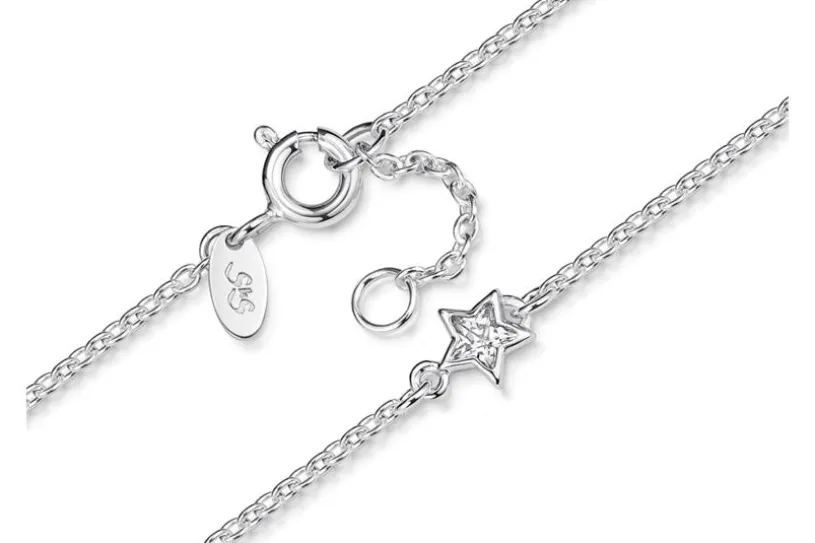 Fußkette Erbse 1,6 mit Stern - 925 Silber