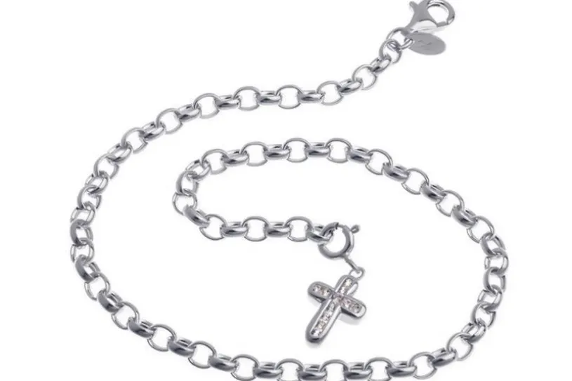 Fußkette Erbskette 4mm - 925 Silber wahlweise mit Anhängern