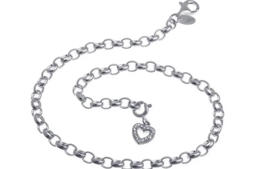 Fußkette Erbskette 4mm - 925 Silber wahlweise mit Anhängern