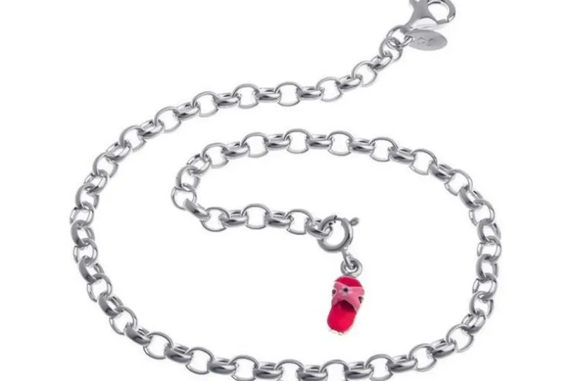 Fußkette Erbskette 4mm - 925 Silber wahlweise mit Anhängern