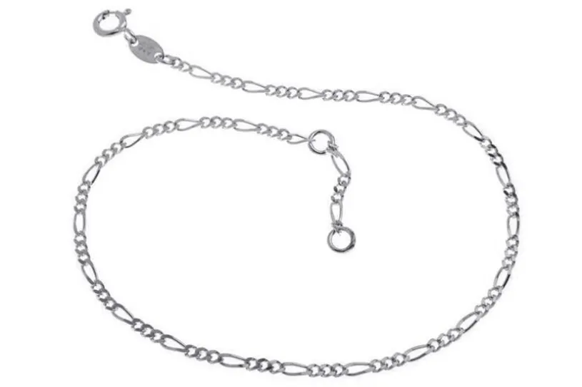 Fußkette Figaro 2,2mm - 925 Silber wahlweise mit Anhänger