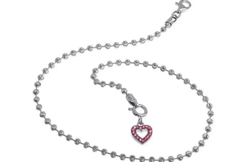 Fußkette Kugel 2,5mm - 925 Silber wahlweise mit Anhänger