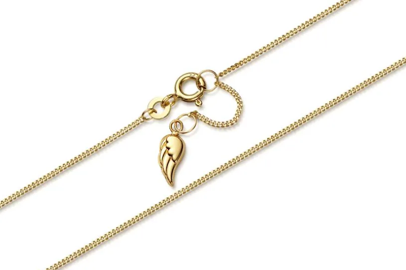Fußkette 1mm mit Flügel - 333 Gold