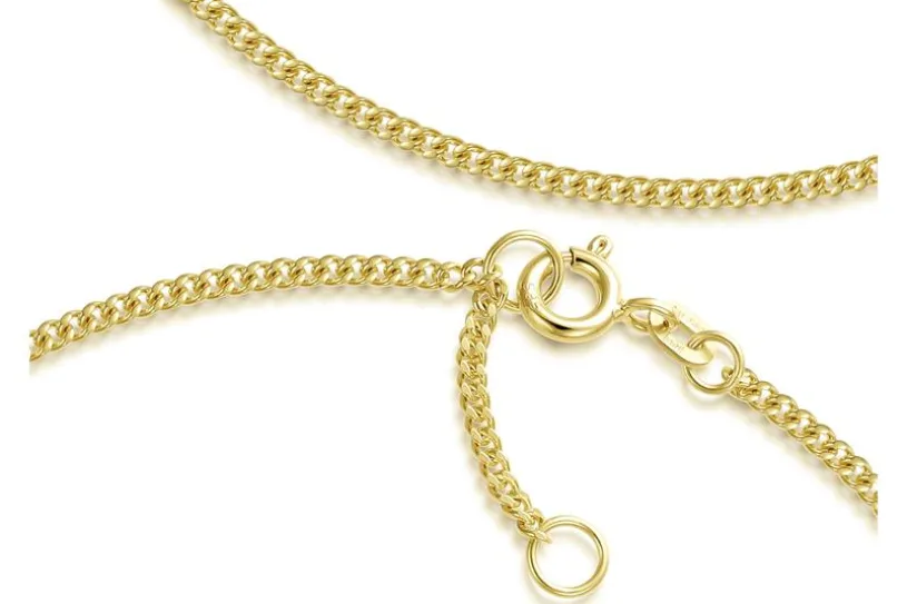 Fußkette Panzer 1,7mm - 585 Gold