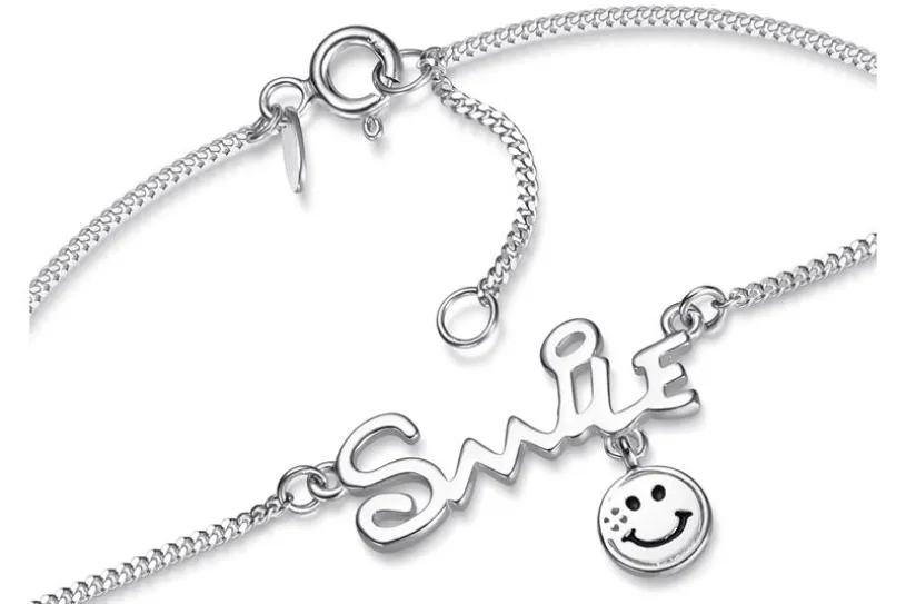 Fußkette Panzerkette 1,4mm "Smile" - 925 Silber