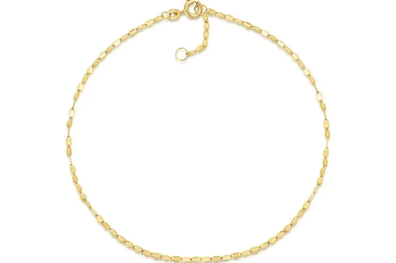 Fußkette Plättchen 1,9mm - echt 585 Gold