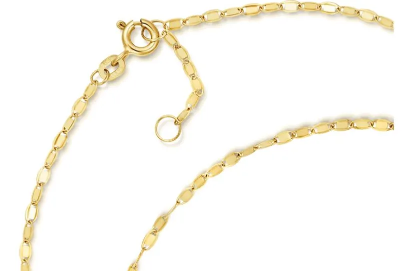 Fußkette Plättchen 1,9mm - echt 585 Gold