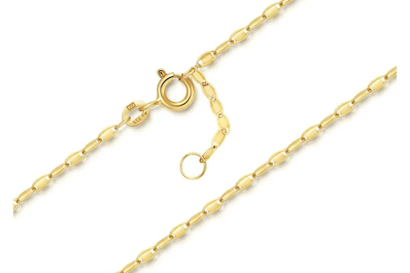 Fußkette Plättchen 1,9mm - echt 585 Gold