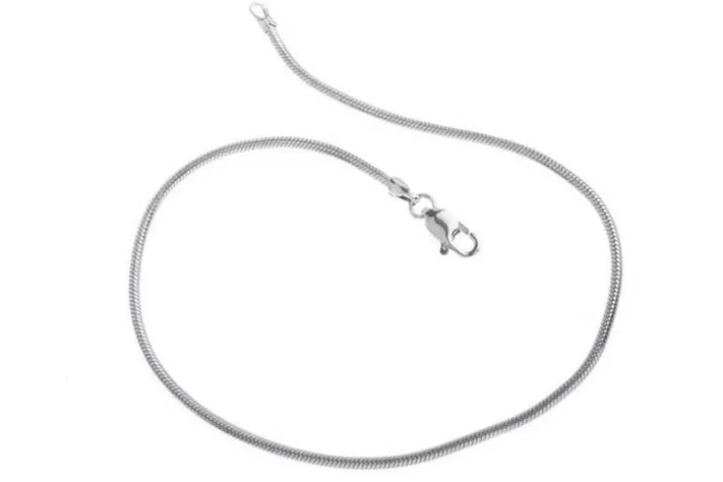 Fußkette Schlange 2mm - 925 Silber wahlweise mit Anhänger