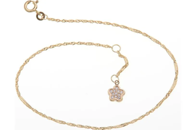Fußkette Singapur 1,4mm - 333 Gold