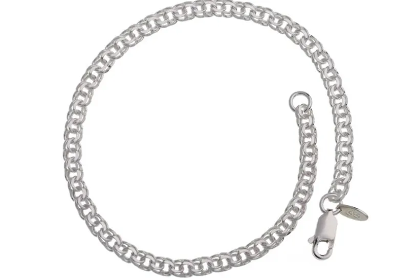 Garibaldikette Armband 3,6mm - 925 Silber
