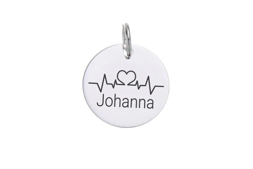 Gravuranhänger Heartbeat - 925 Silber