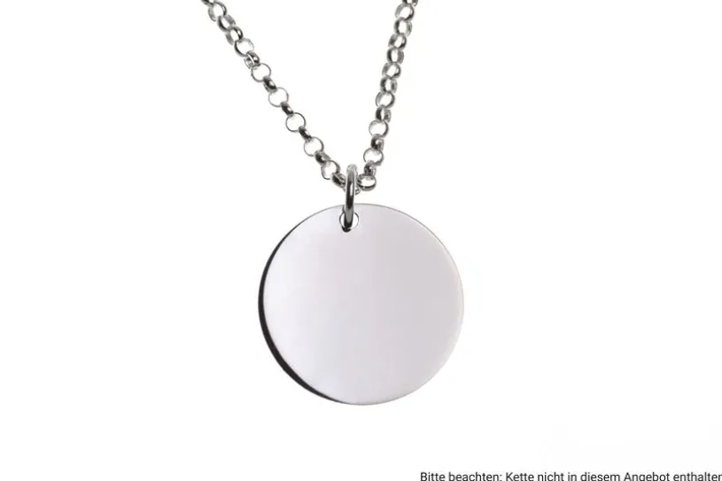Gravuranhänger, rund Gr. L - 925 Silber