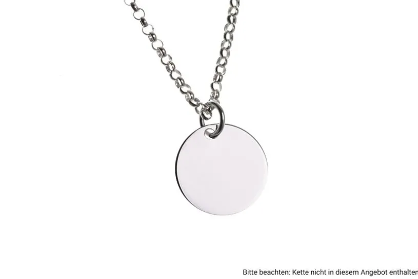 Gravuranhänger, rund Gr. M - 925 Silber