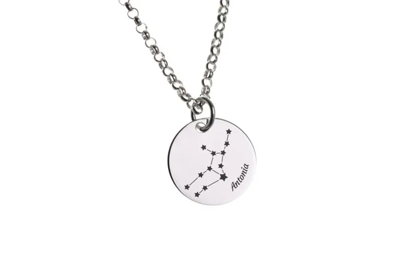 Gravuranhänger Sternzeichen JUNGFRAU - 925 Silber