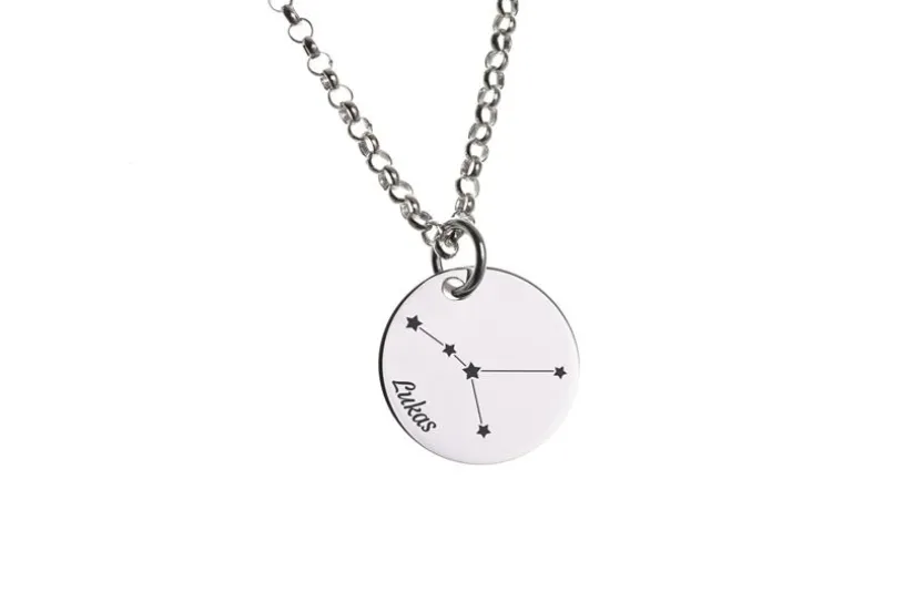 Gravuranhänger Sternzeichen KREBS - 925 Silber