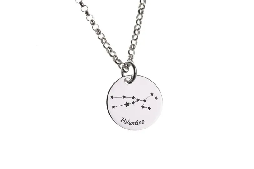 Gravuranhänger Sternzeichen STIER - 925 Silber