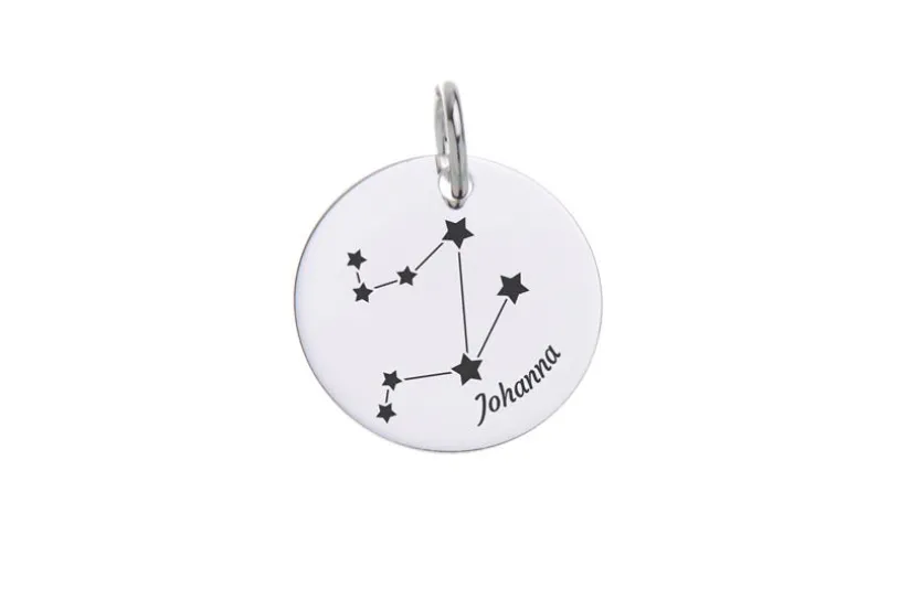 Gravuranhänger Sternzeichen WAAGE - 925 Silber