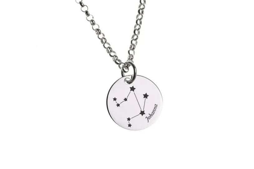 Gravuranhänger Sternzeichen WAAGE - 925 Silber