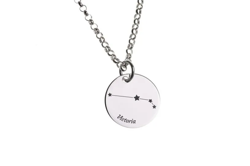 Gravuranhänger Sternzeichen WIDDER - 925 Silber