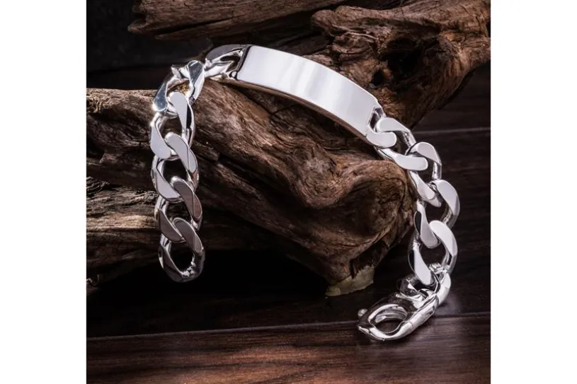 Gravurarmband 15mm - 925 Silber