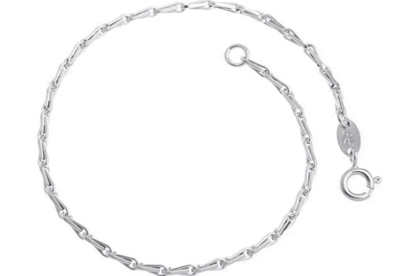 Haferkornkette Armband 2mm - 925 Silber