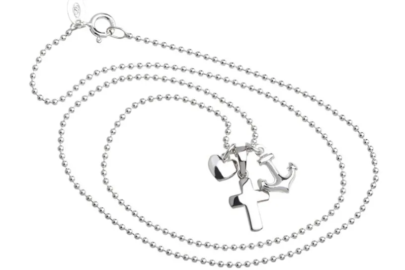 Halskette -  Glaube, Hoffnung, Liebe - 925 Silber