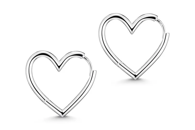 Herz-Creolen 15mm - echt 925 Silber