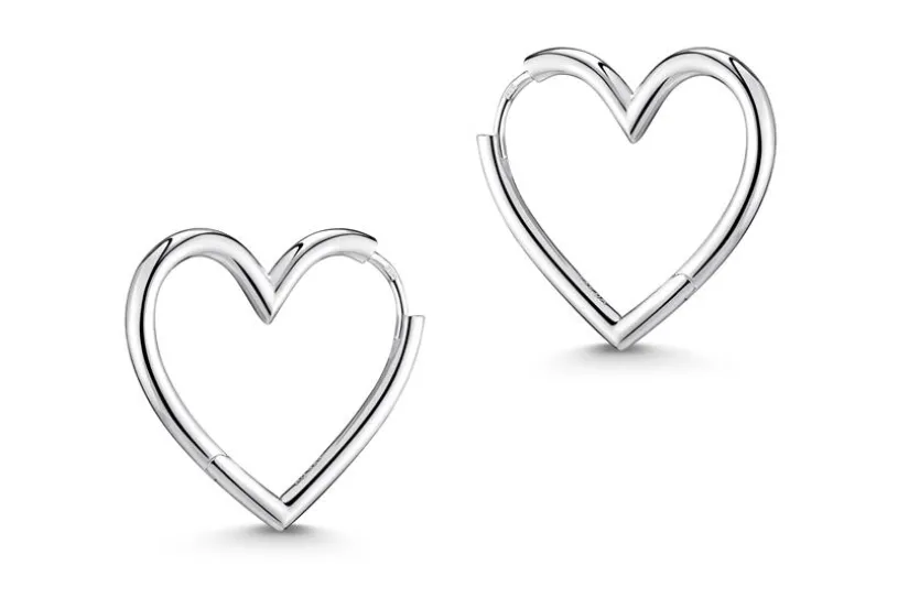 Herz-Creolen 15mm - echt 925 Silber