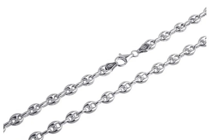 Kaffeebohnenkette 6,5mm - 925 Silber