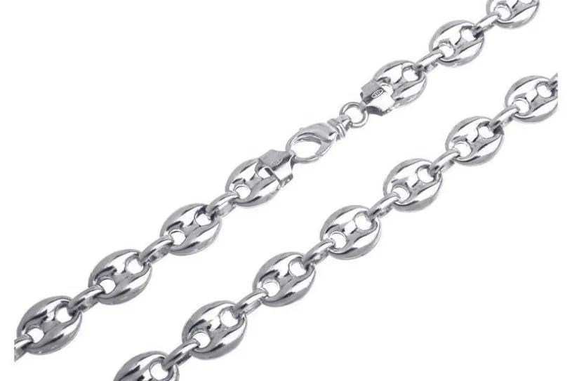Kaffeebohnenkette 11,5mm - 925 Silber