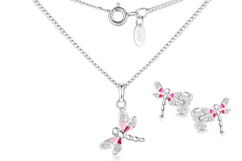 Kinder Schmuckset Libelle - 925 Silber