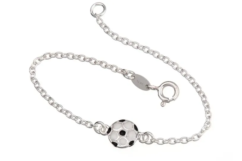 Kinder-Armband mit Fußball - 925 Silber