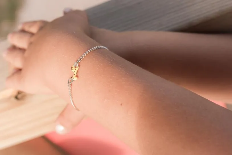 Kinder-Armband mit Giraffe - 925 Silber