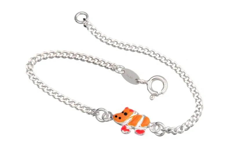 Kinder-Armband mit Hippo - 925 Silber