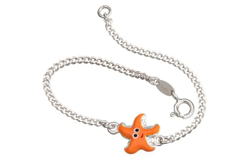 Kinder-Armband mit Seestern - 925 Silber