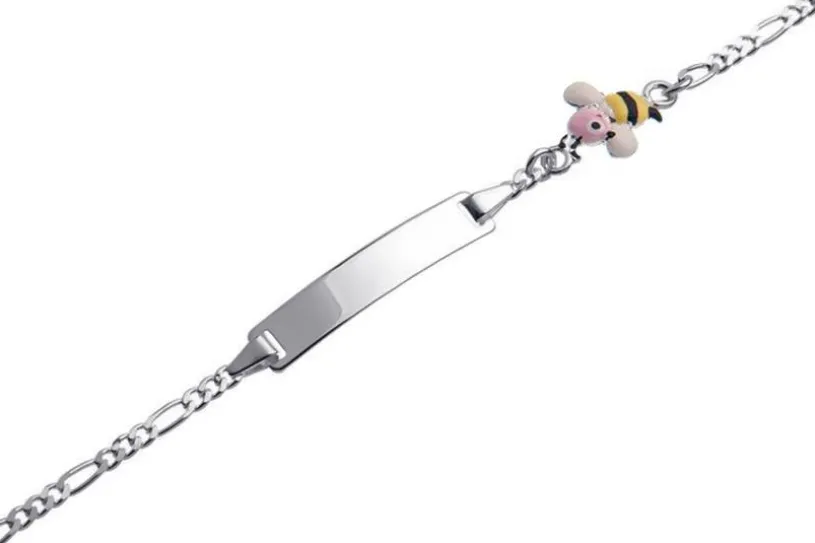 Kinder-Gravurarmband Biene - 925 Silber