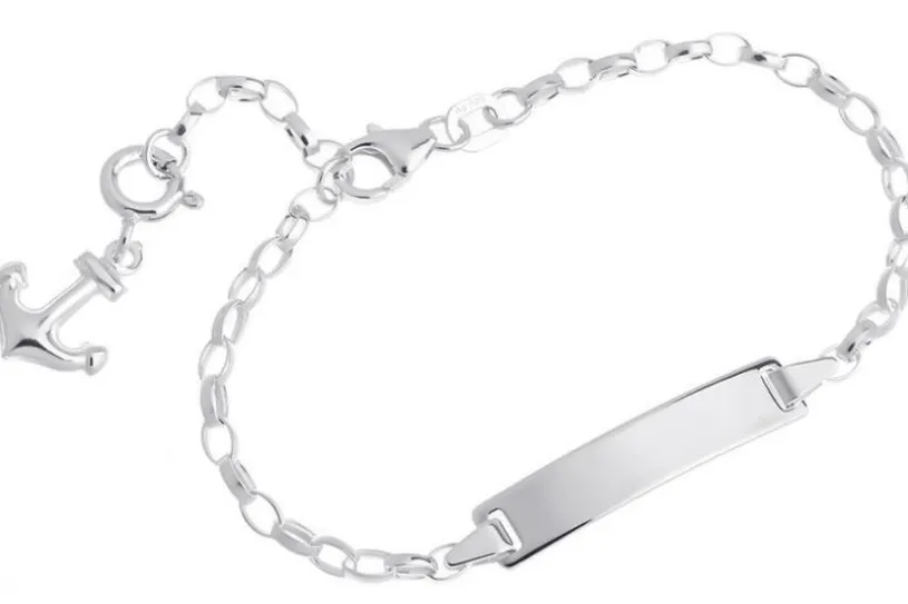 Kinder-Gravurarmband Erbse 2,3mm - 925 Silber