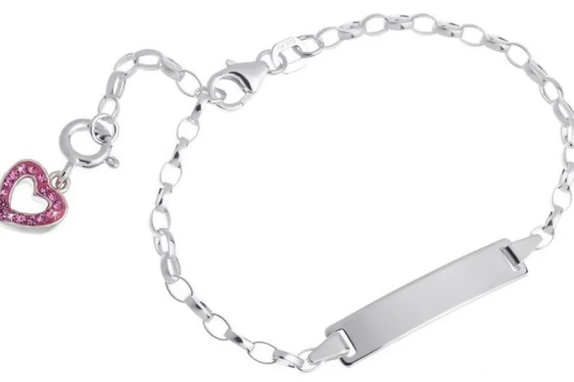 Kinder-Gravurarmband Erbse 2,3mm - 925 Silber