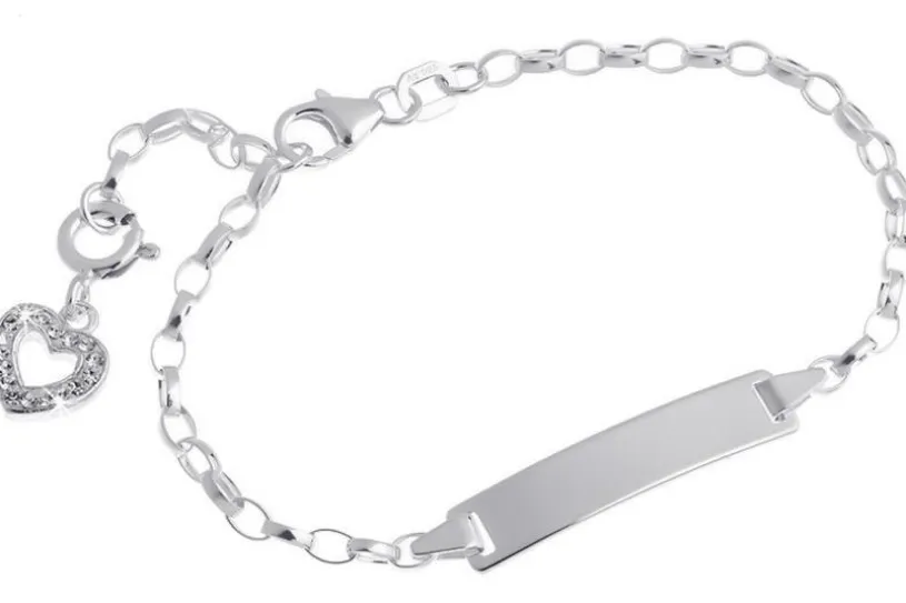 Kinder-Gravurarmband Erbse 2,3mm - 925 Silber