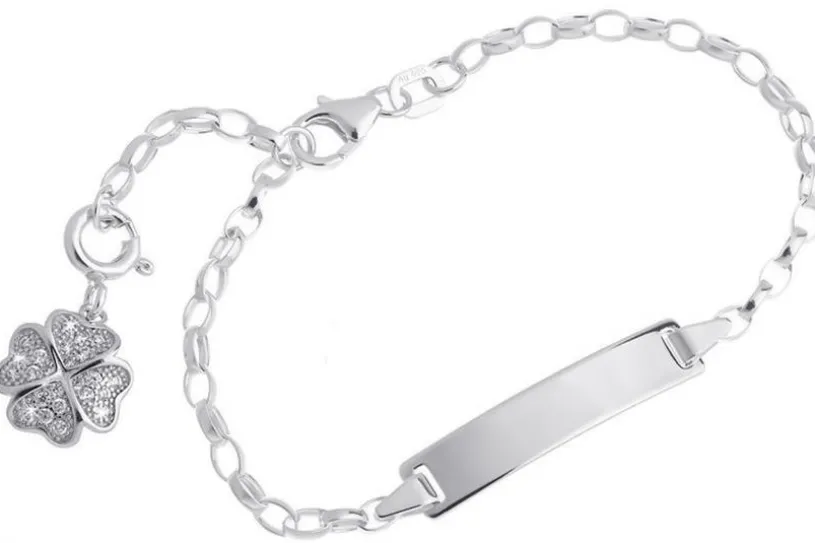 Kinder-Gravurarmband Erbse 2,3mm - 925 Silber