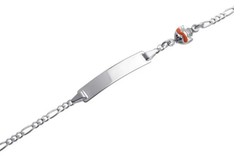 Kinder-Gravurarmband Fisch - 925 Silber