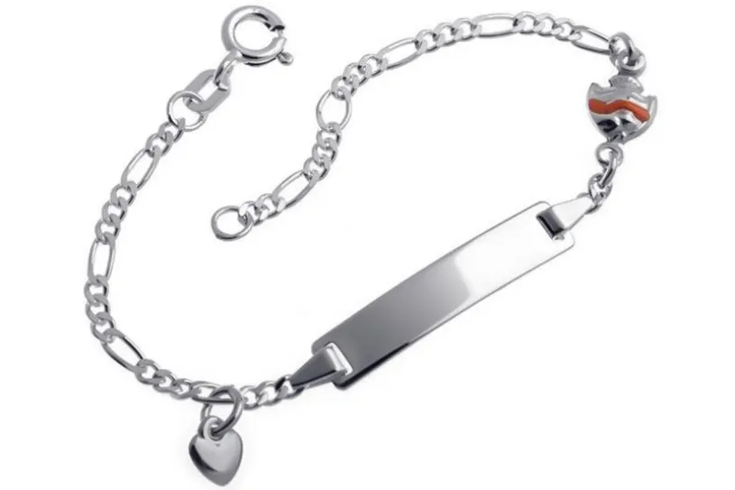 Kinder-Gravurarmband Fisch - 925 Silber